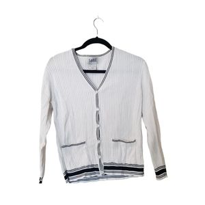 100% cotton tabi international white cardigan